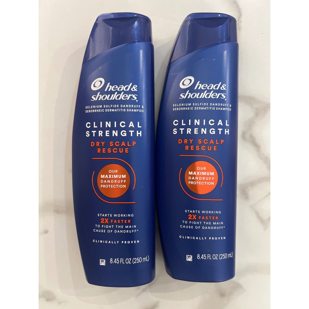 2 Head & Shoulders Clinical Strength Dry Scalp Rescue Shampoo 8.45oz Exp 09/2027